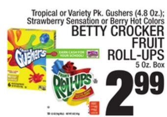 C Town Betty crocker fruit roll-ups 5 oz. box offer