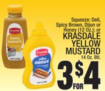 C Town Krasdale yellow mustard 14 oz. btl. offer