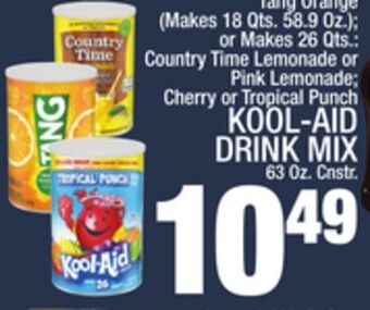 C Town Kool-aid drink mix 63 oz. cnstr. offer