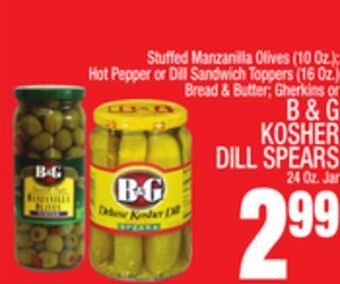 C Town B & g kosher dill spears 24 oz. jar offer