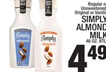 C Town Simply almond milk offer