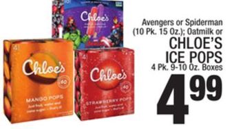 C Town Chloe's ice pops 4 pk. 9-10 oz. boxes offer