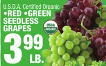 C Town • red • green seedless grapes offer