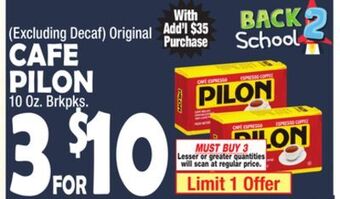 Bravo Supermarkets Cafe pilon offer