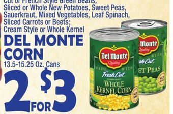 Bravo Supermarkets Del monte corn offer