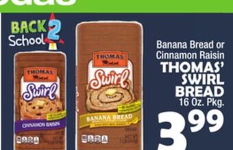 Bravo Supermarkets Thomas' swirl bread offer
