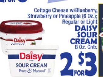 Bravo Supermarkets Daisy sour cream 8 oz. cntr. offer