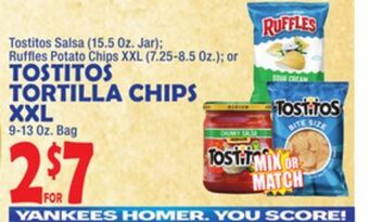 Bravo Supermarkets Tostitos tortilla chips xxl 9-13 oz. bag offer