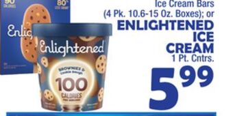 Bravo Supermarkets Enlightened ice cream 1 pt. cntrs offer