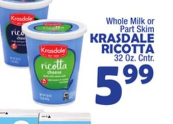 Bravo Supermarkets Krasdale ricotta offer