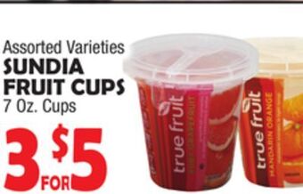 Bravo Supermarkets Sundia fruit cups offer