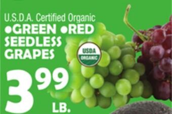 Bravo Supermarkets Green, red seedless grapes offer