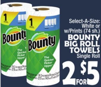 Bravo Supermarkets Bounty big roll towels offer