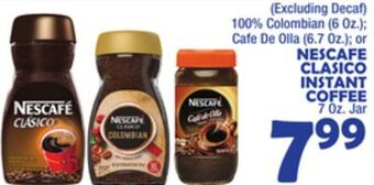 Bravo Supermarkets Nescafe clasico instant coffee 7 oz. jar offer