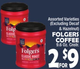 Bravo Supermarkets Folgers coffee offer