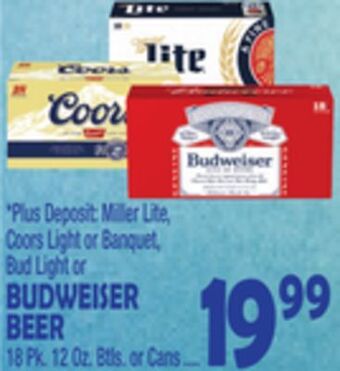 Bravo Supermarkets Budweiser beer offer
