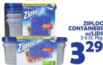Bravo Supermarkets Ziploc containers w/lids offer
