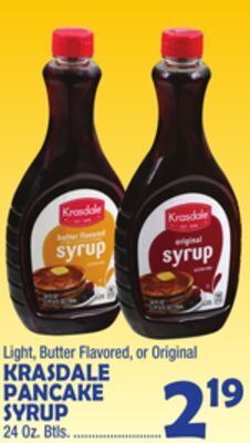 Bravo Supermarkets Krasdale pancake syrup offer