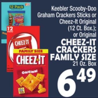 Bravo Supermarkets Cheez-it crackers family size 21 oz. box offer