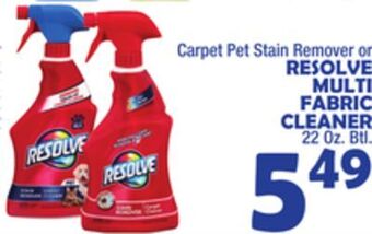 Bravo Supermarkets Resolve multi fabric cleaner offer