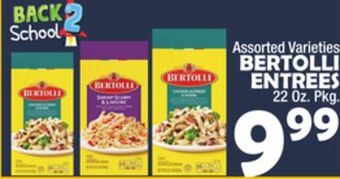 Bravo Supermarkets Bertolli entrees offer