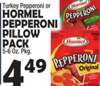 Bravo Supermarkets Hormel pepperoni pillow pack offer