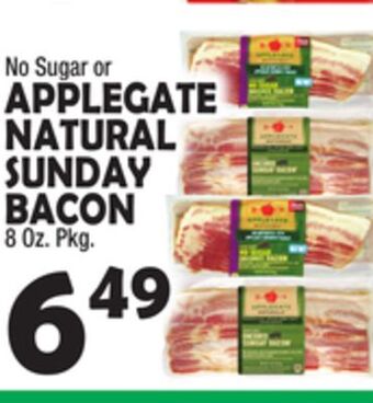 Bravo Supermarkets Applegate natural sunday bacon offer