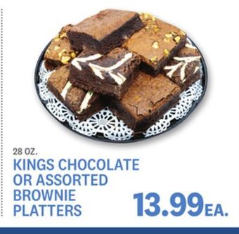Kings Food Markets Kings chocolate or assorted brownie platters offer