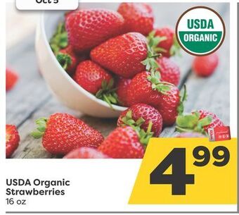 Weis Markets Usda organic strawberries offer