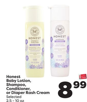 Weis Markets Honest baby lotion, shampoo, conditioner, or diaper rash cream offer