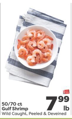 Weis Markets 50/70 ct gulf shrimp offer