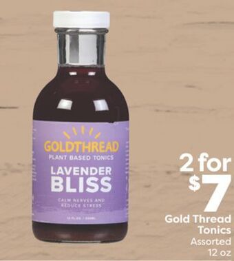 Weis Markets Gold thread tonics offer