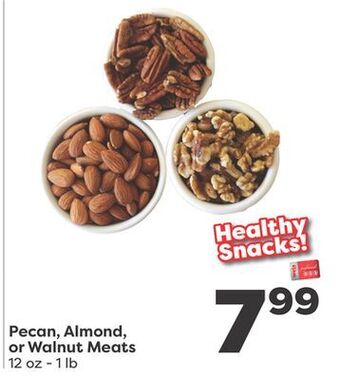 Weis Markets Pecan, almond, or walnut meats offer