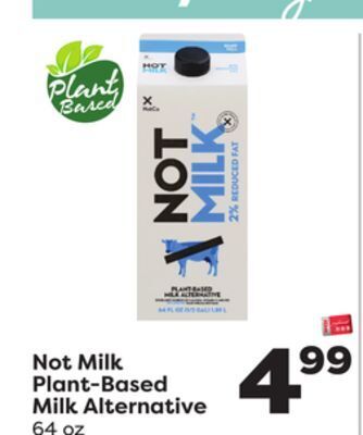 Weis Markets Not milk plant-based milk alternative offer