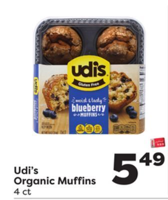Weis Markets Udi's organic muffins offer