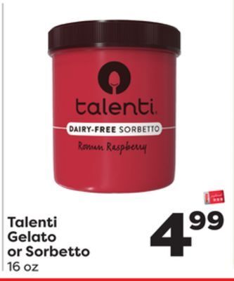 Weis Markets Talenti gelato or sorbetto offer