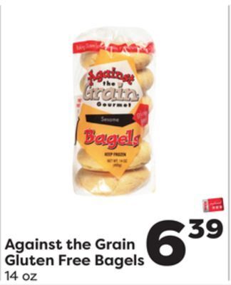 Weis Markets Against the grain gluten free bagels offer
