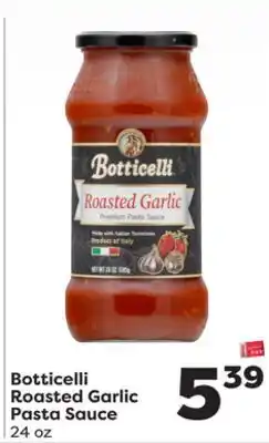 Weis Markets Botticelli roasted garlic pasta sauce offer