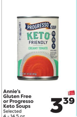 Weis Markets Annie's gluten free or progresso keto soups offer