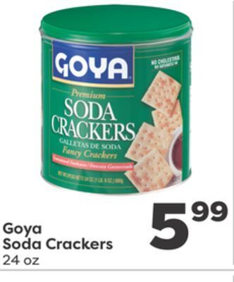 Weis Markets Goya soda crackers offer
