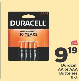 Weis Markets Duracell aa or aaa batteries offer