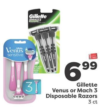 Weis Markets Gillette venus or mach 3 disposable razors offer