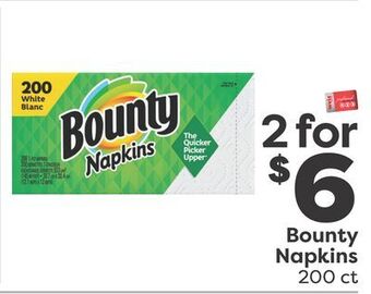 Weis Markets Bounty napkins offer