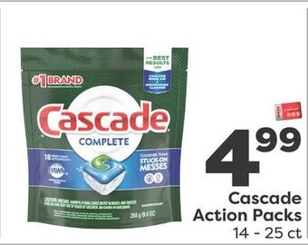 Weis Markets Cascade action packs offer