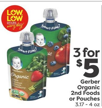 Weis Markets Gerber organic 2nd foods or pouches offer