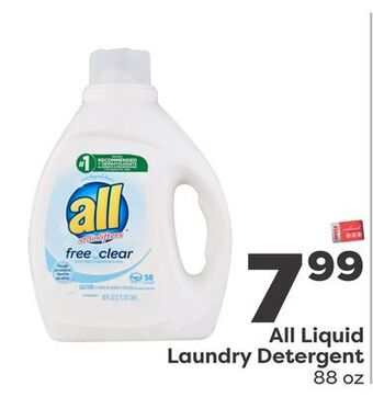 Weis Markets All liquid laundry detergent offer