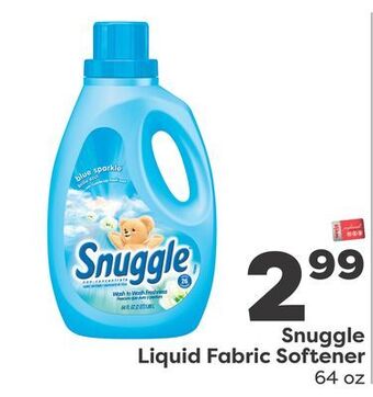 Weis Markets Snuggle liquid fabric softener offer