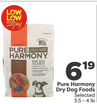 Weis Markets Pure harmony dry dog foods offer