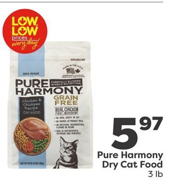Weis Markets Pure harmony dry cat food offer