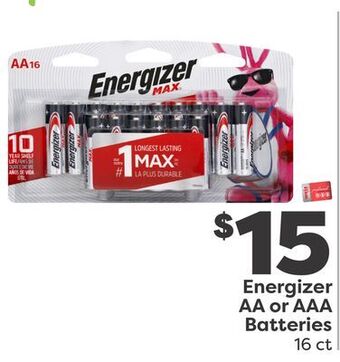 Weis Markets Energizer aa or aaa batteries offer